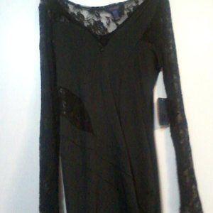 Dereon Lace Black Mini Dress